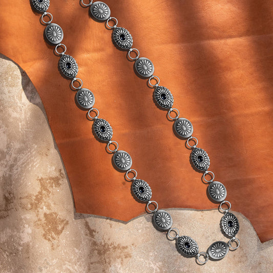 Rustic Couture Western  Concho Link Chain Belt