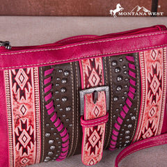 Montana West Aztec Buckle Collection Clutch/Crossbody