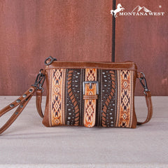 Montana West Aztec Buckle Collection Clutch/Crossbody