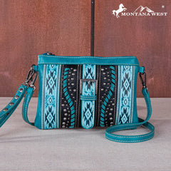 Montana West Aztec Buckle Collection Clutch/Crossbody