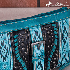 Montana West Aztec Buckle Collection Clutch/Crossbody