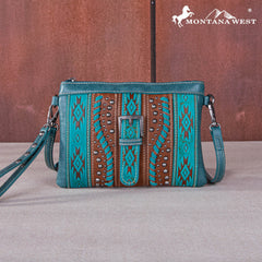 Montana West Aztec Buckle Collection Clutch/Crossbody