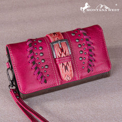 Montana West Aztec Buckle Collection Wallet