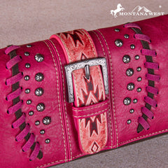 Montana West Aztec Buckle Collection Wallet