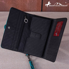 Montana West Aztec Buckle Collection Wallet