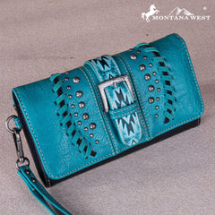 Montana West Aztec Buckle Collection Wallet