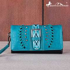Montana West Aztec Buckle Collection Wallet