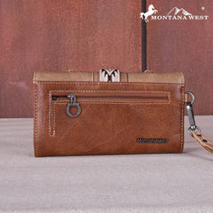 Montana West Aztec Buckle Collection Wallet