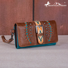 Montana West Aztec Buckle Collection Wallet