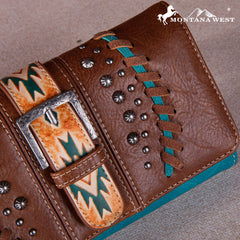 Montana West Aztec Buckle Collection Wallet