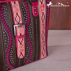 Montana West Aztec Buckle Collection Concealed Carry Tote