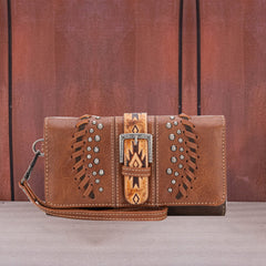 Montana West Aztec Buckle Collection Wallet