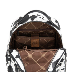 Wrangler Cow Print Backpack With Coin Pouch - Black
