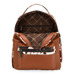 Wrangler  Cow Print Backpack With Coin Pouch - Brown