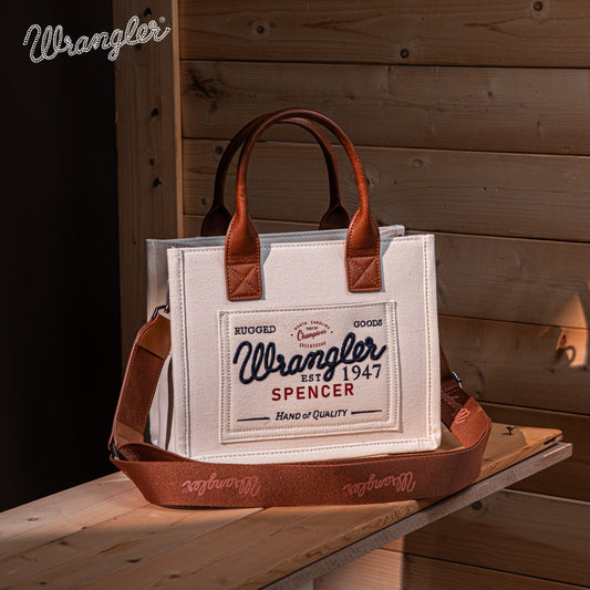 Wrangler Canvas Tote/Crossbody - Beige