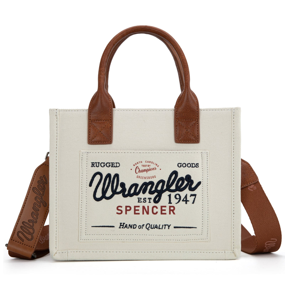 Wrangler Canvas Tote/Crossbody - Beige