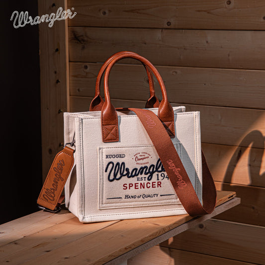 Wrangler Canvas Tote/Crossbody - Beige