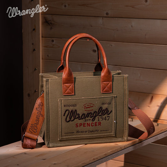 Wrangler Canvas Tote/Crossbody - Green