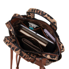Wrangler Leopard Print Tote/Shoulder Bag Convertible Backpack - Leopard