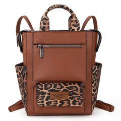Wrangler Leopard Print Tote/Shoulder Bag Convertible Backpack - Leopard