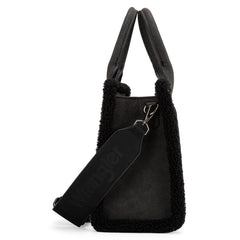 2025 New Wrangler Sherpa Southwestern Print Small Canvas Tote/Crossbody Black