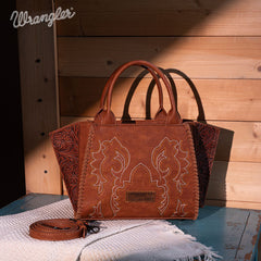 Wrangler Vintage Embroidered Boot Scroll Tote Bag
