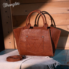 Wrangler Vintage Embroidered Boot Scroll Tote Bag