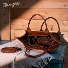 Wrangler Vintage Embroidered Boot Scroll Tote Bag