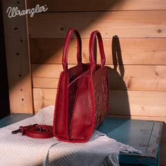 Wrangler Vintage Embroidered Boot Scroll Tote Bag