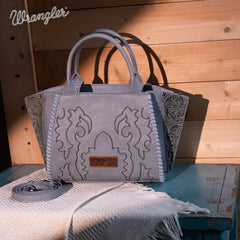 Wrangler Vintage Embroidered Boot Scroll Tote Bag