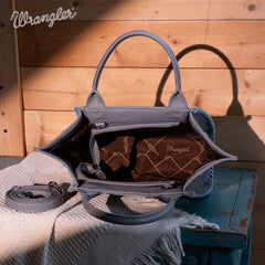 Wrangler Vintage Embroidered Boot Scroll Tote Bag