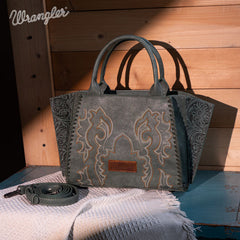 Wrangler Vintage Embroidered Boot Scroll Tote Bag