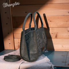 Wrangler Vintage Embroidered Boot Scroll Tote Bag