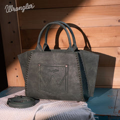 Wrangler Vintage Embroidered Boot Scroll Tote Bag