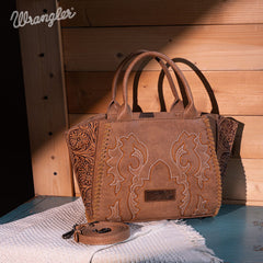 Wrangler Vintage Embroidered Boot Scroll Tote Bag