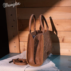 Wrangler Vintage Embroidered Boot Scroll Tote Bag