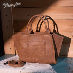 Wrangler Vintage Embroidered Boot Scroll Tote Bag