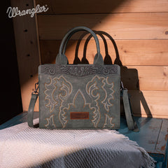 Wrangler Vintage Embroidered Boot Scroll Crossbody Bag