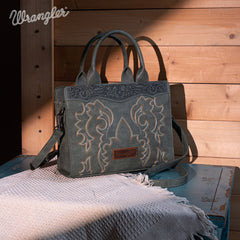 Wrangler Vintage Embroidered Boot Scroll Crossbody Bag