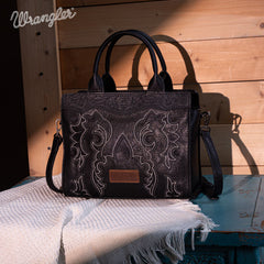 Wrangler Vintage Embroidered Boot Scroll Crossbody Bag