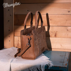 Wrangler Vintage Embroidered Boot Scroll Crossbody Bag