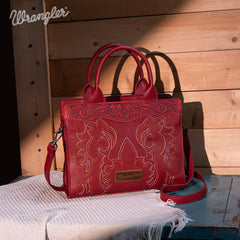 Wrangler Vintage Embroidered Boot Scroll Crossbody Bag