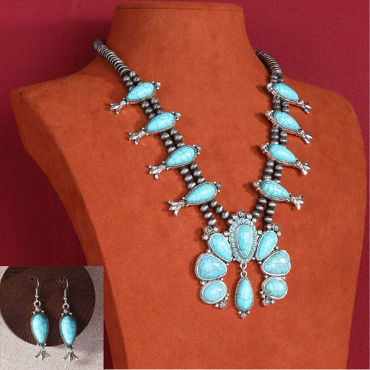 Rustic Couture  Bohemian Jewelry Sets Pendant Necklace Earrings