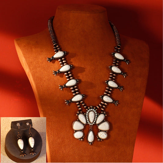 Rustic Couture  Bohemian Jewelry Sets Pendant Necklace Earrings