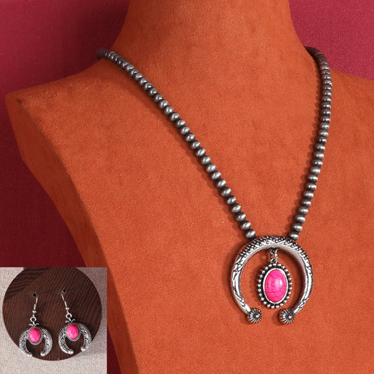 Rustic Couture  Bohemian Jewelry Sets Pendant Necklace Earrings