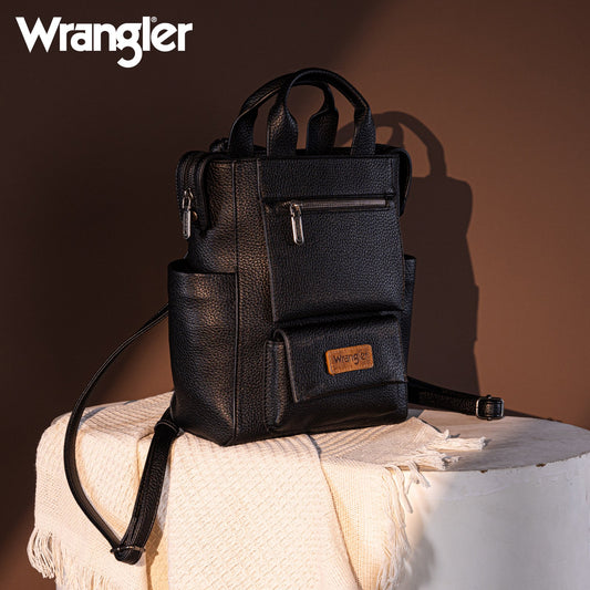 Wrangler  Tote/Shoulder Bag Convertible Backpack - Black